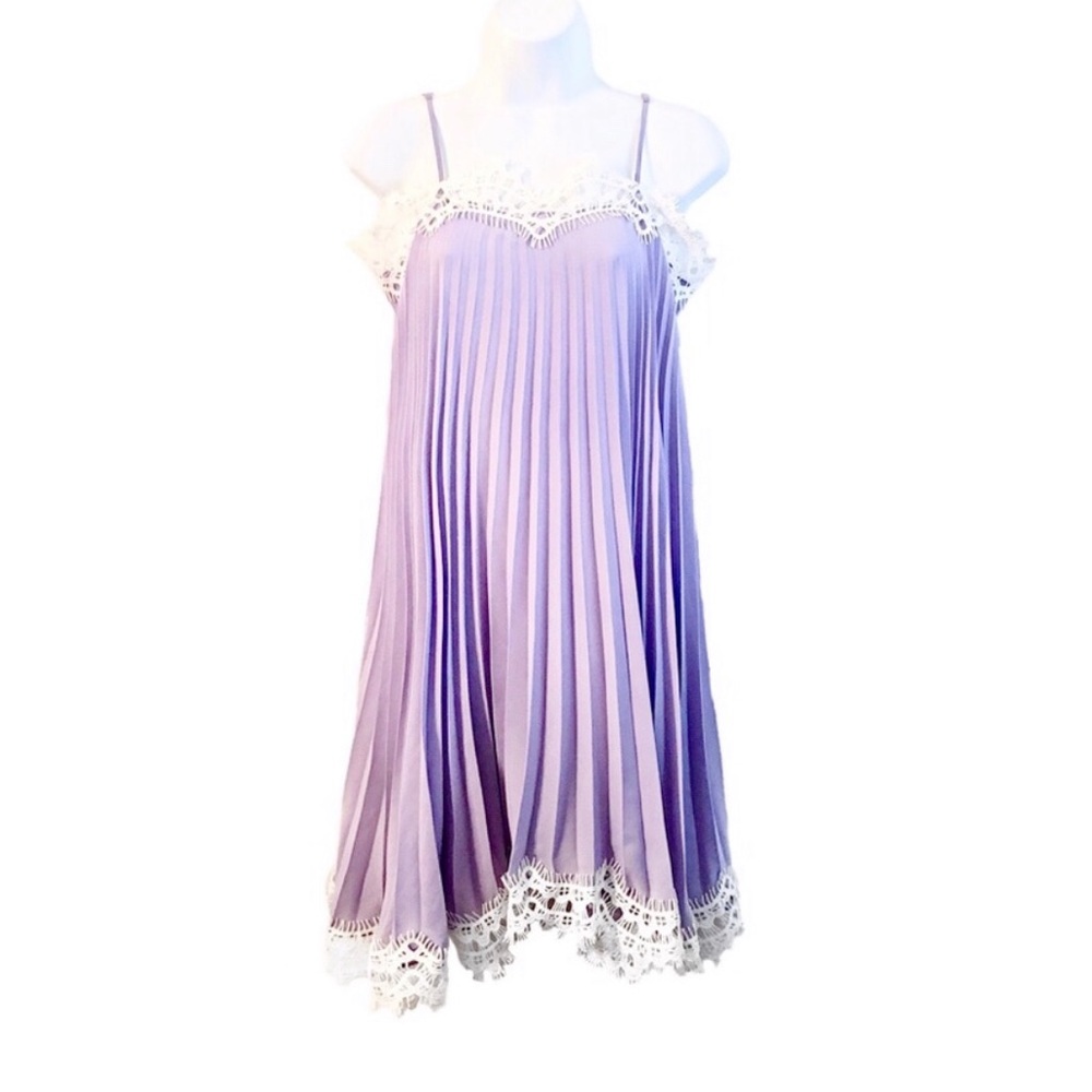 Anthropologie Moulinette Soeurs Lilac Pleat Dress